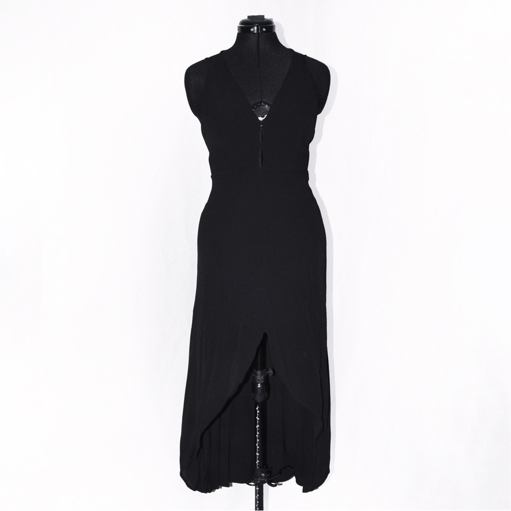 Backless High-Low Spaghetti Strap Dress